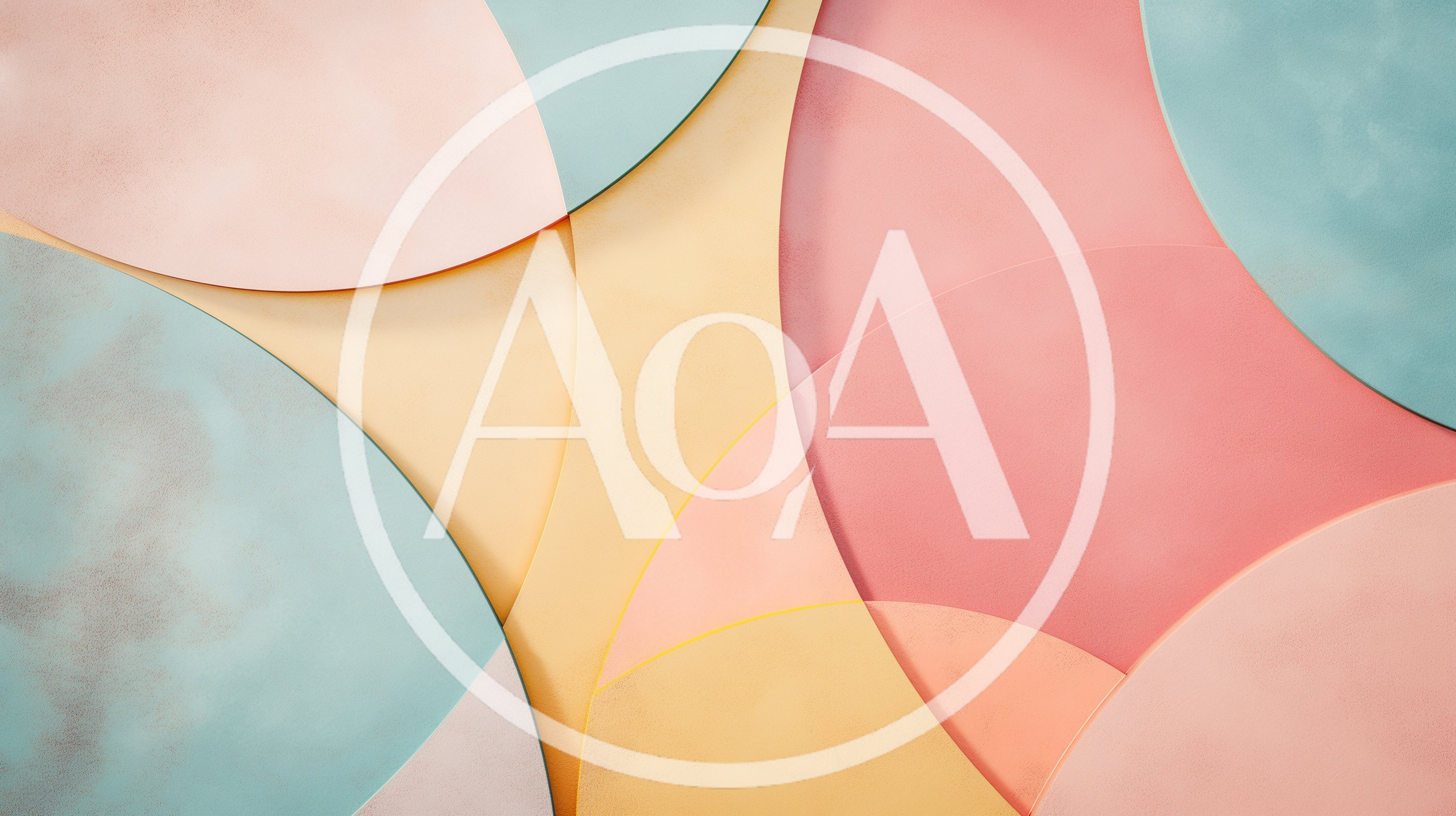 Abstract Geometric Background With Overlapping Pastel Circles