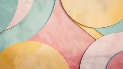 Abstract Geometric Background With Pastel Colored Circles