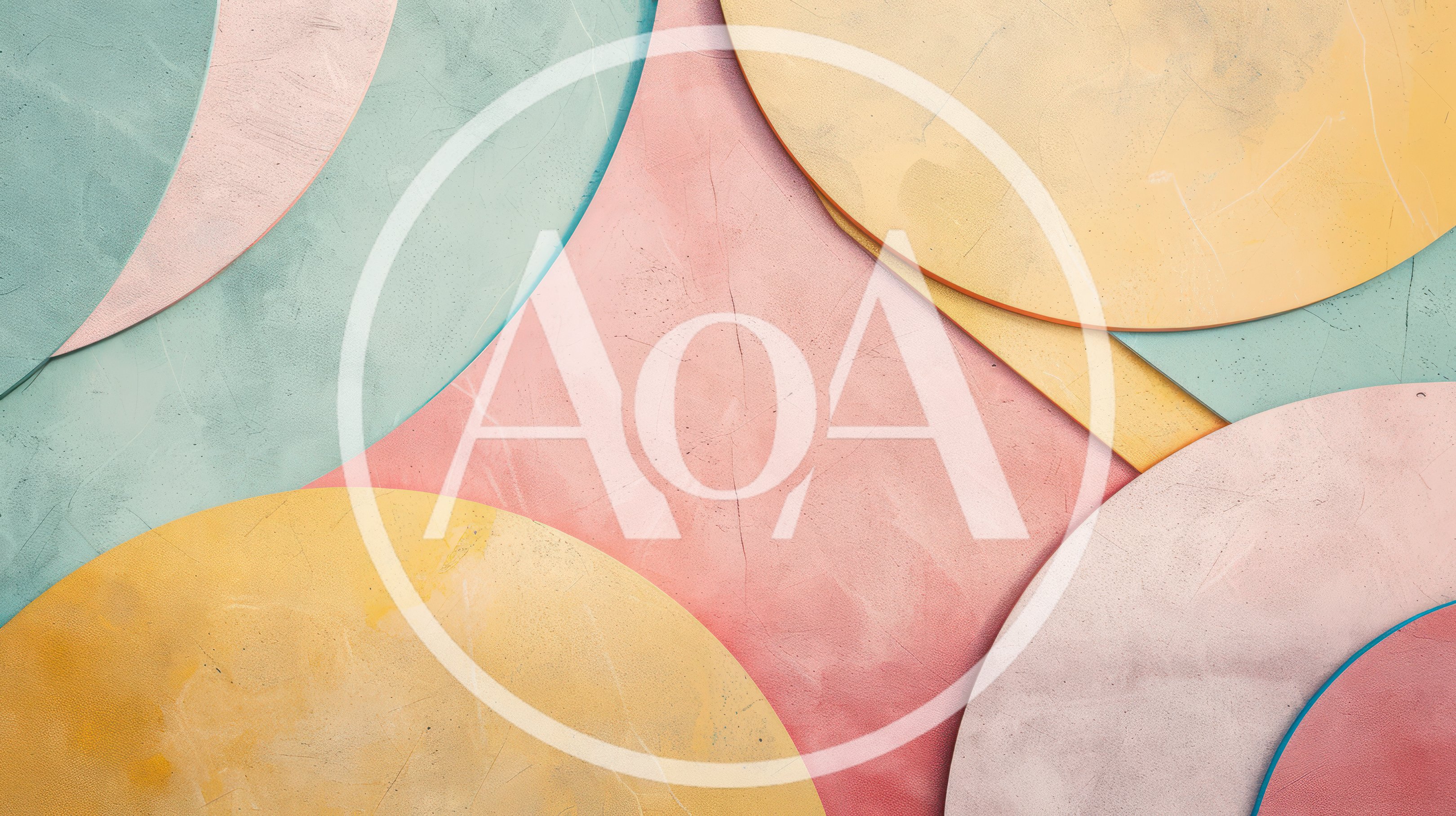 Abstract Geometric Background With Pastel Colored Circles