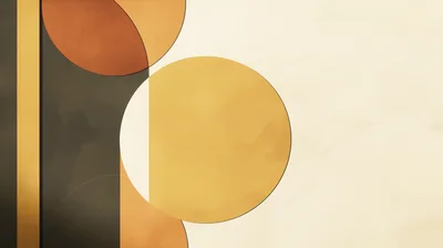 Abstract Geometric Composition With Circles And Rectangles
