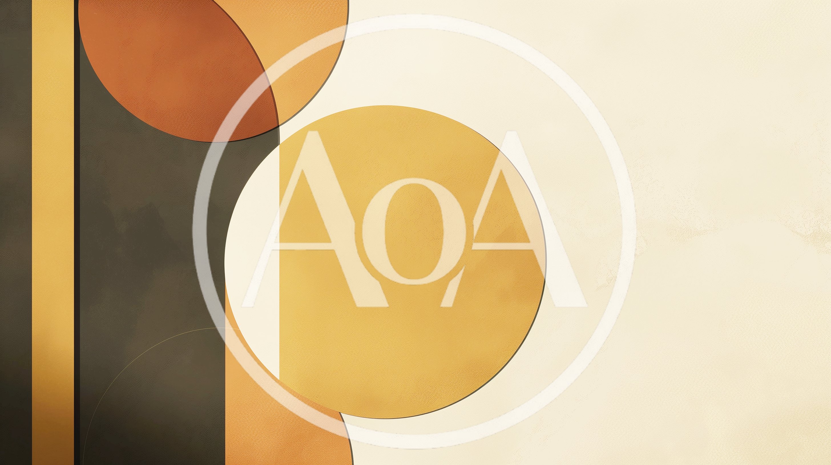 Abstract Geometric Composition With Circles And Rectangles