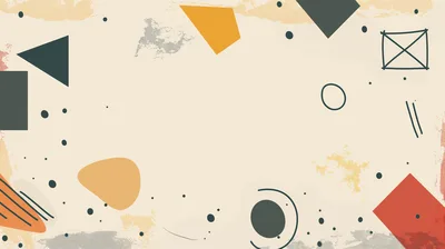 Abstract Memphis Style Geometric Background Design