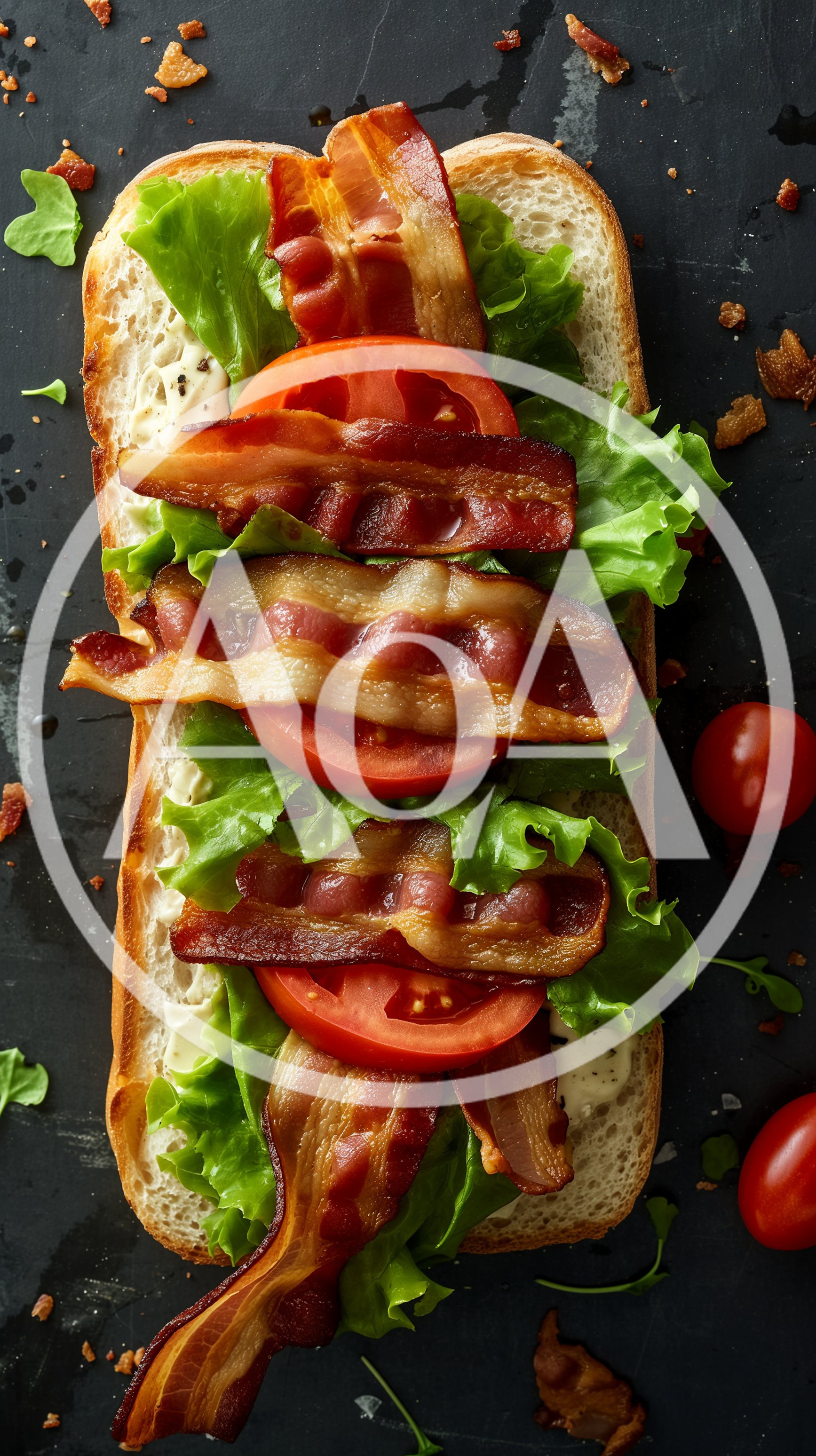 BLT Sandwich With Crispy Bacon And Fresh Lettuce