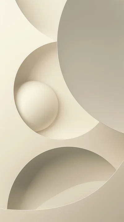 Abstract 3D Rendered Beige Geometric Shapes Background