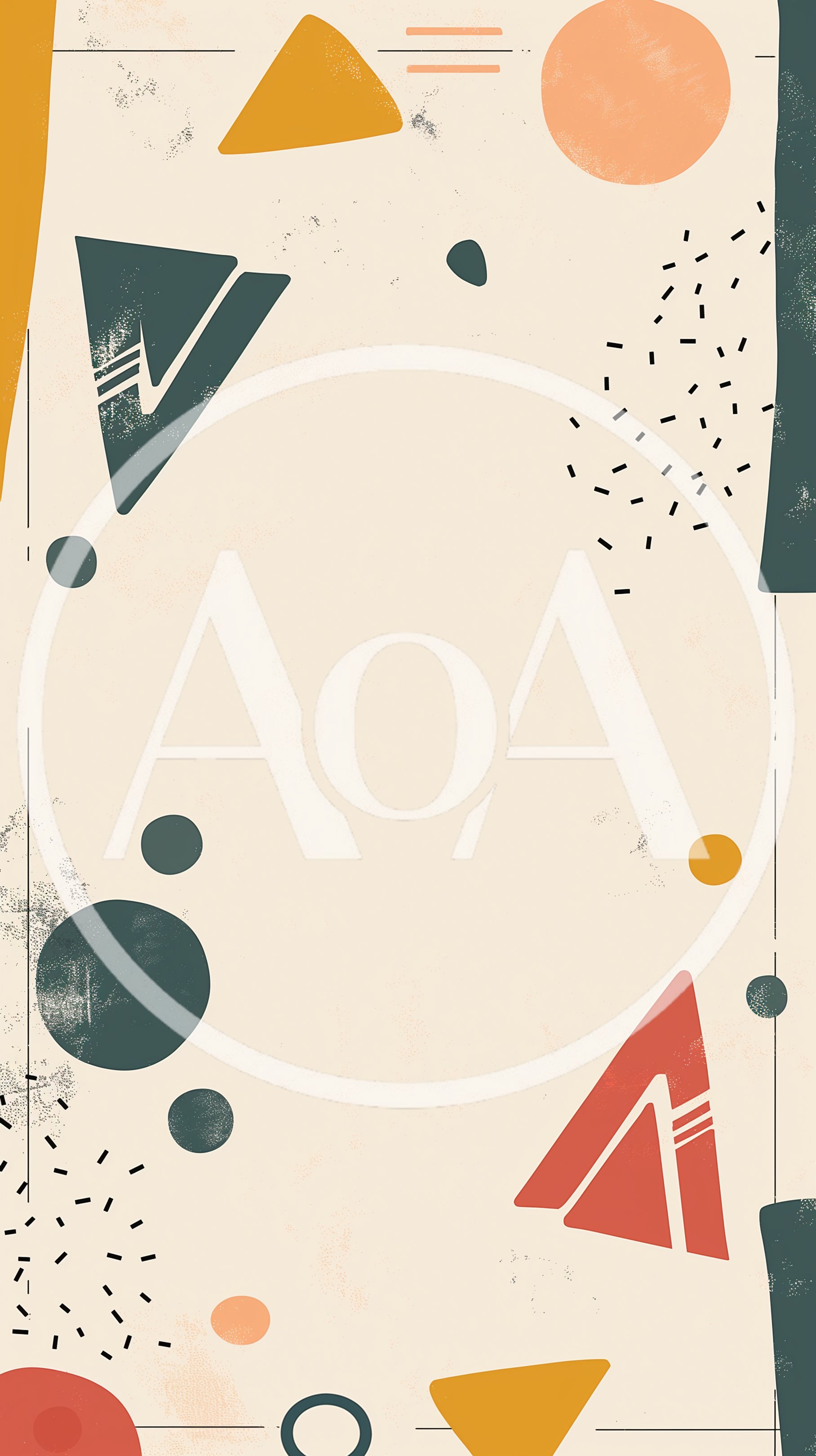 Abstract Memphis Style Geometric Background Design