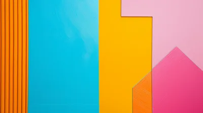 Abstract Geometric Background With Vibrant Painted Color Blocks