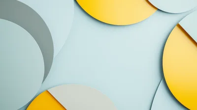 Abstract Geometric Paper Composition With Overlapping Circles