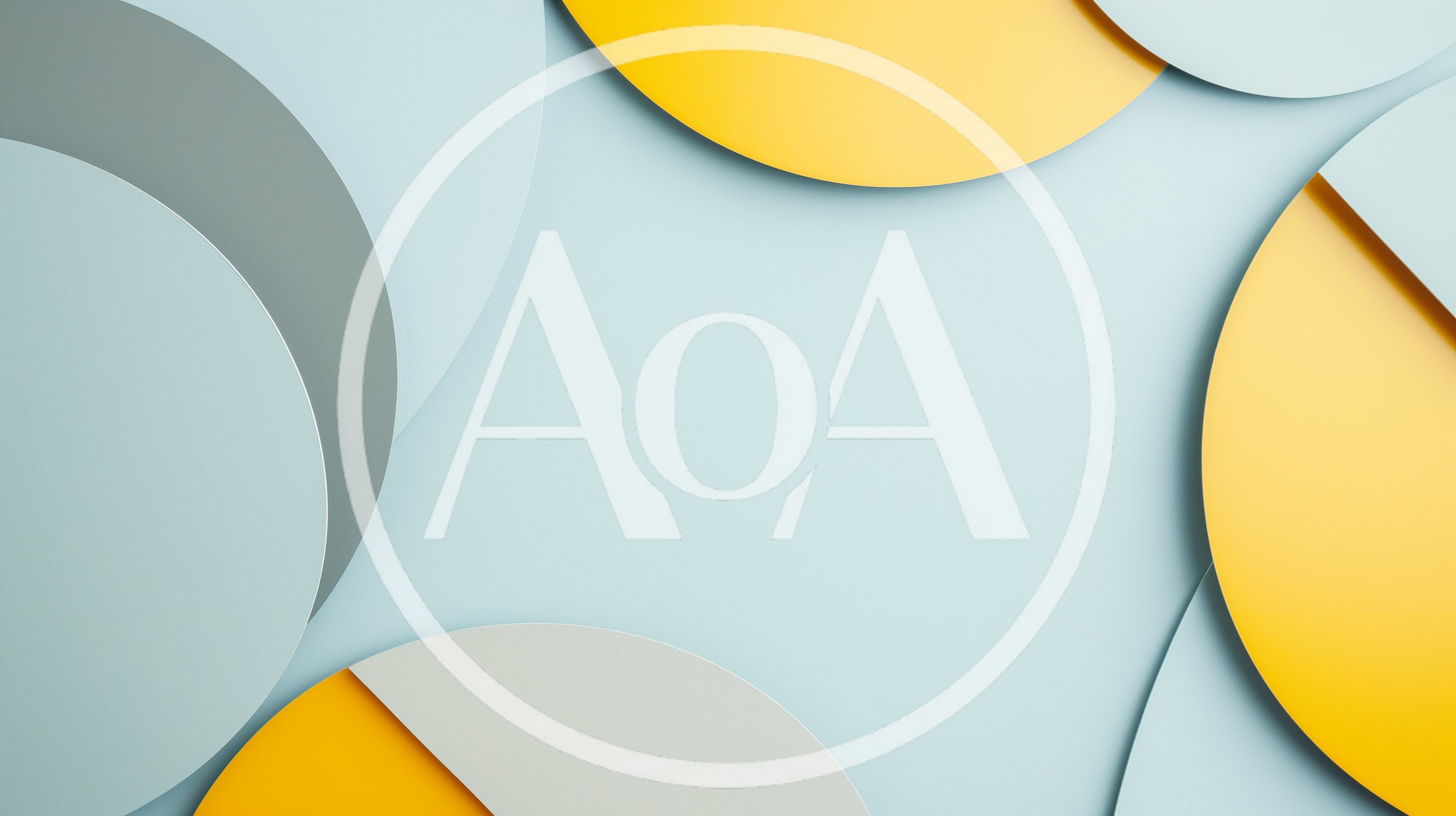 Abstract Geometric Paper Composition With Overlapping Circles