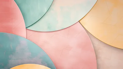Abstract Geometric Background With Overlapping Pastel Circles