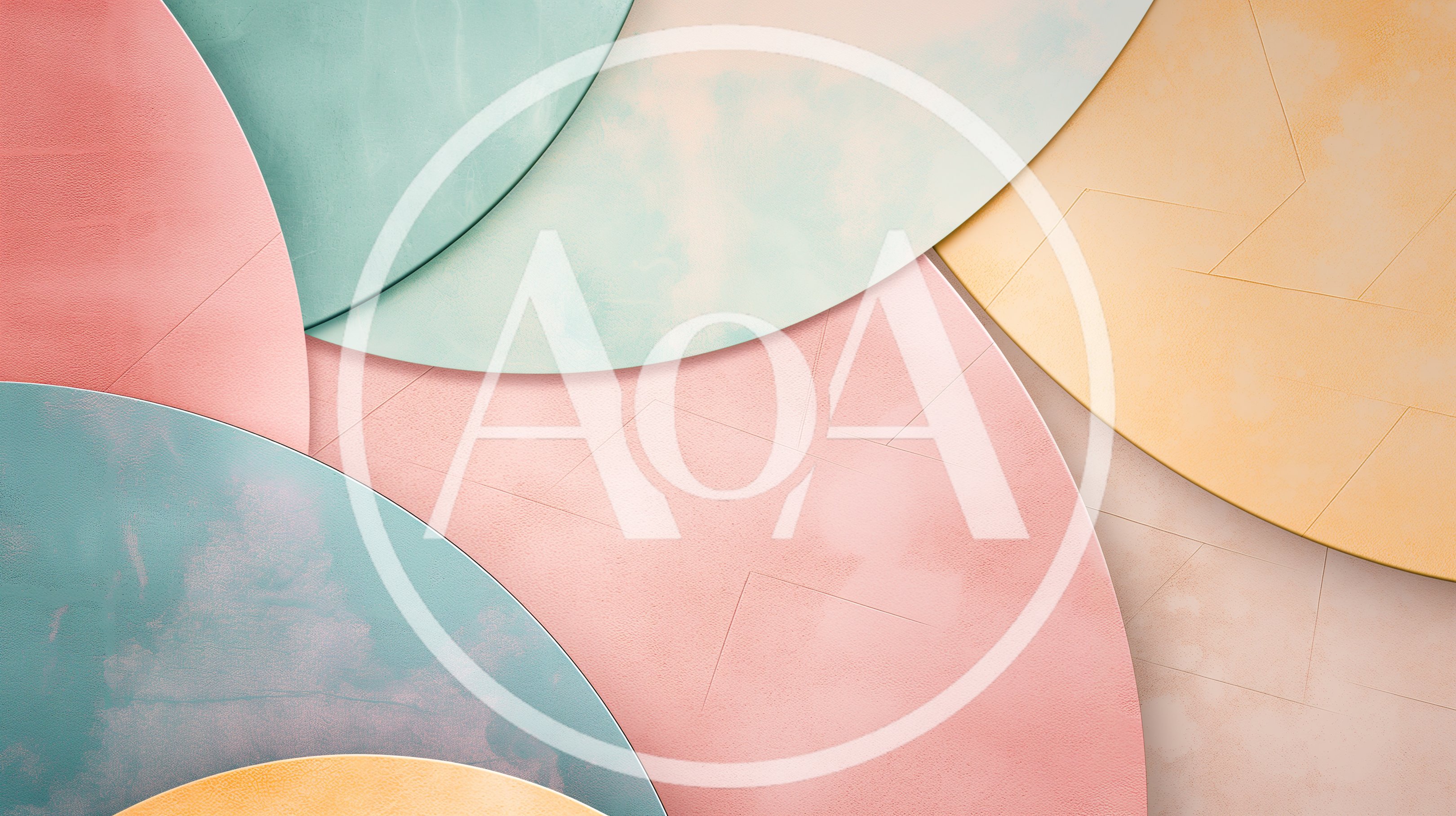 Abstract Geometric Background With Overlapping Pastel Circles