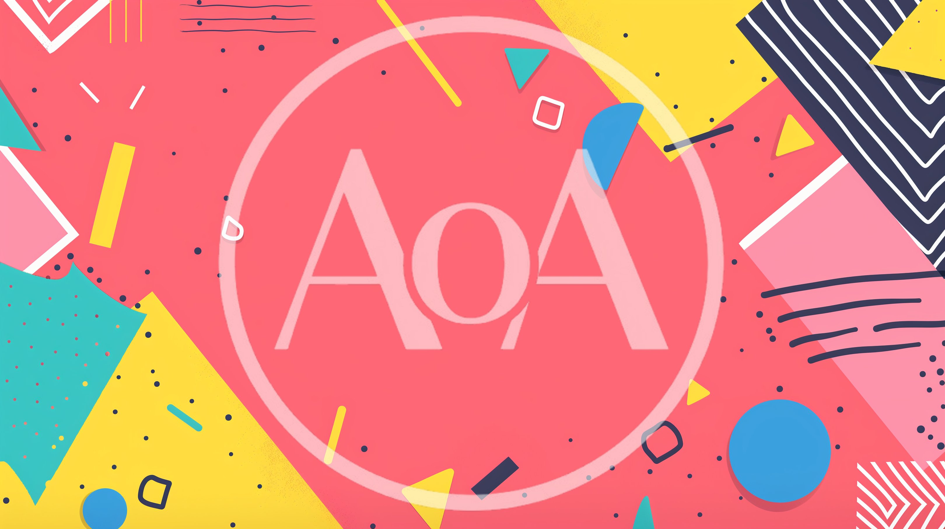 Abstract Memphis Style Geometric Background Design