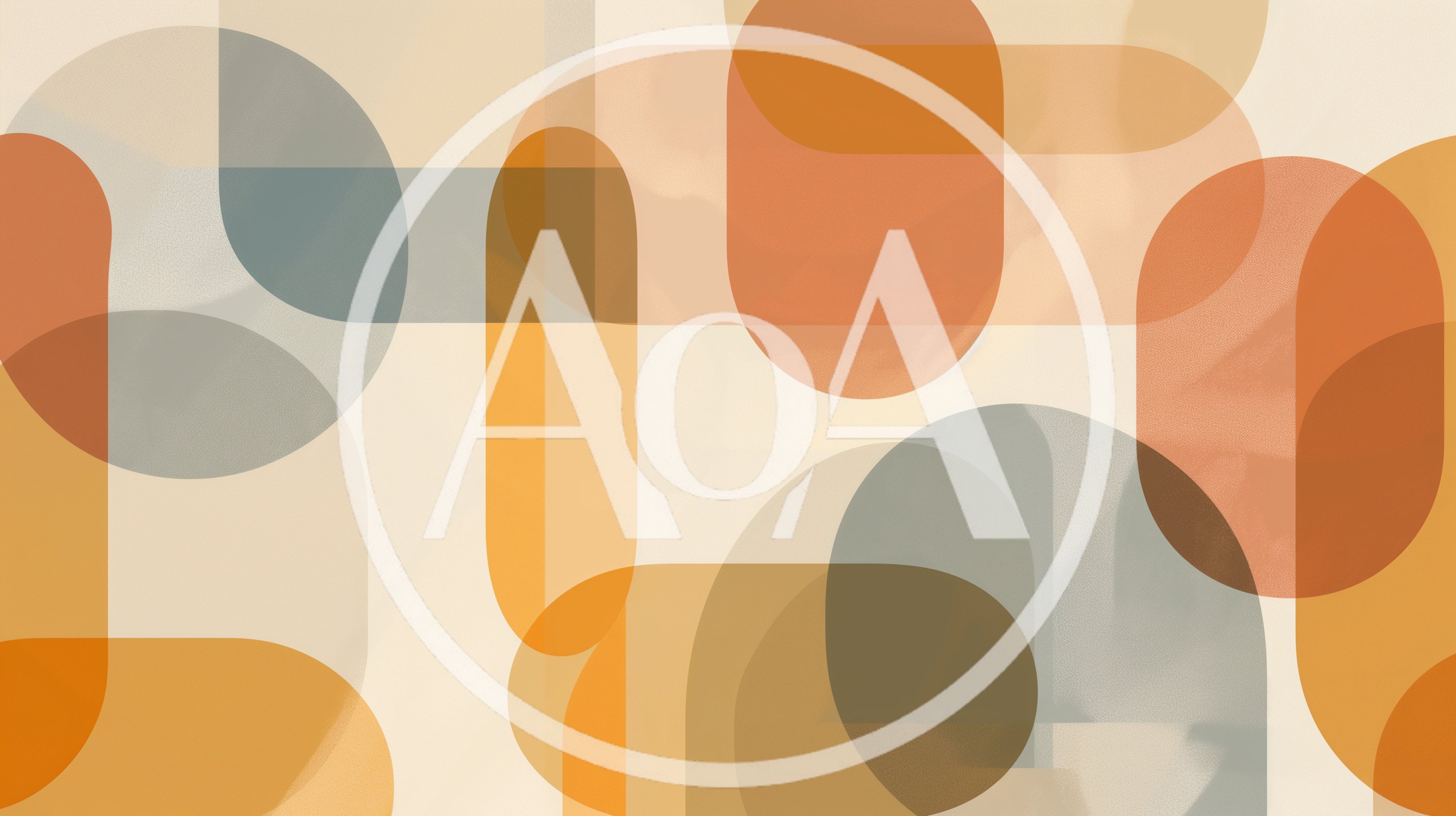 Abstract Geometric Background With Overlapping Rounded Shapes