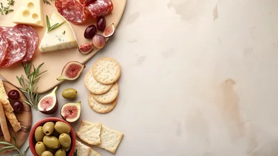 Gourmet Charcuterie Board With Cheese And Fresh Figs