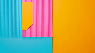 Abstract Geometric Background With Vibrant Colored Paper Layers