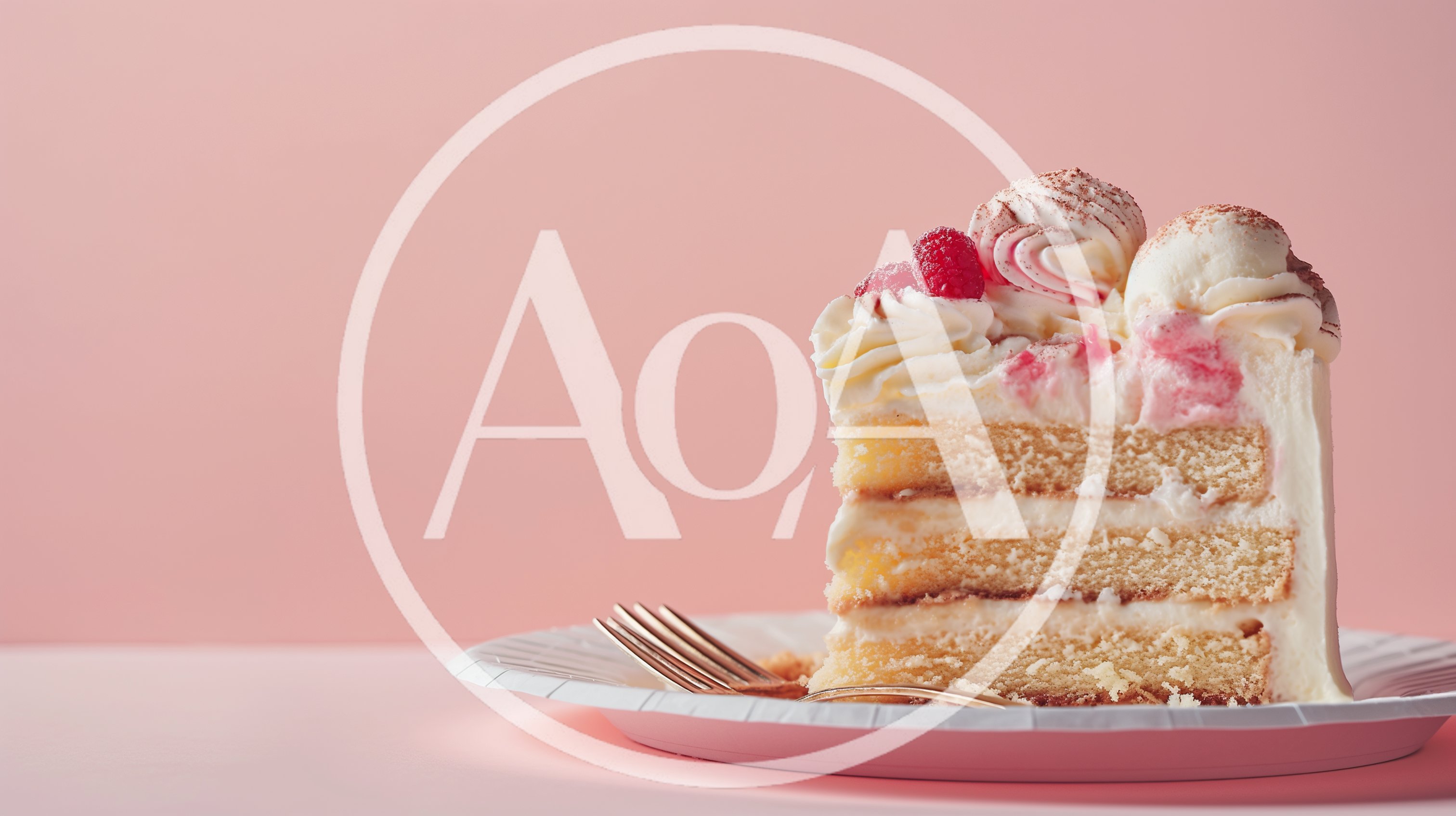 Slice Of Layered Raspberry Cake On A Plate