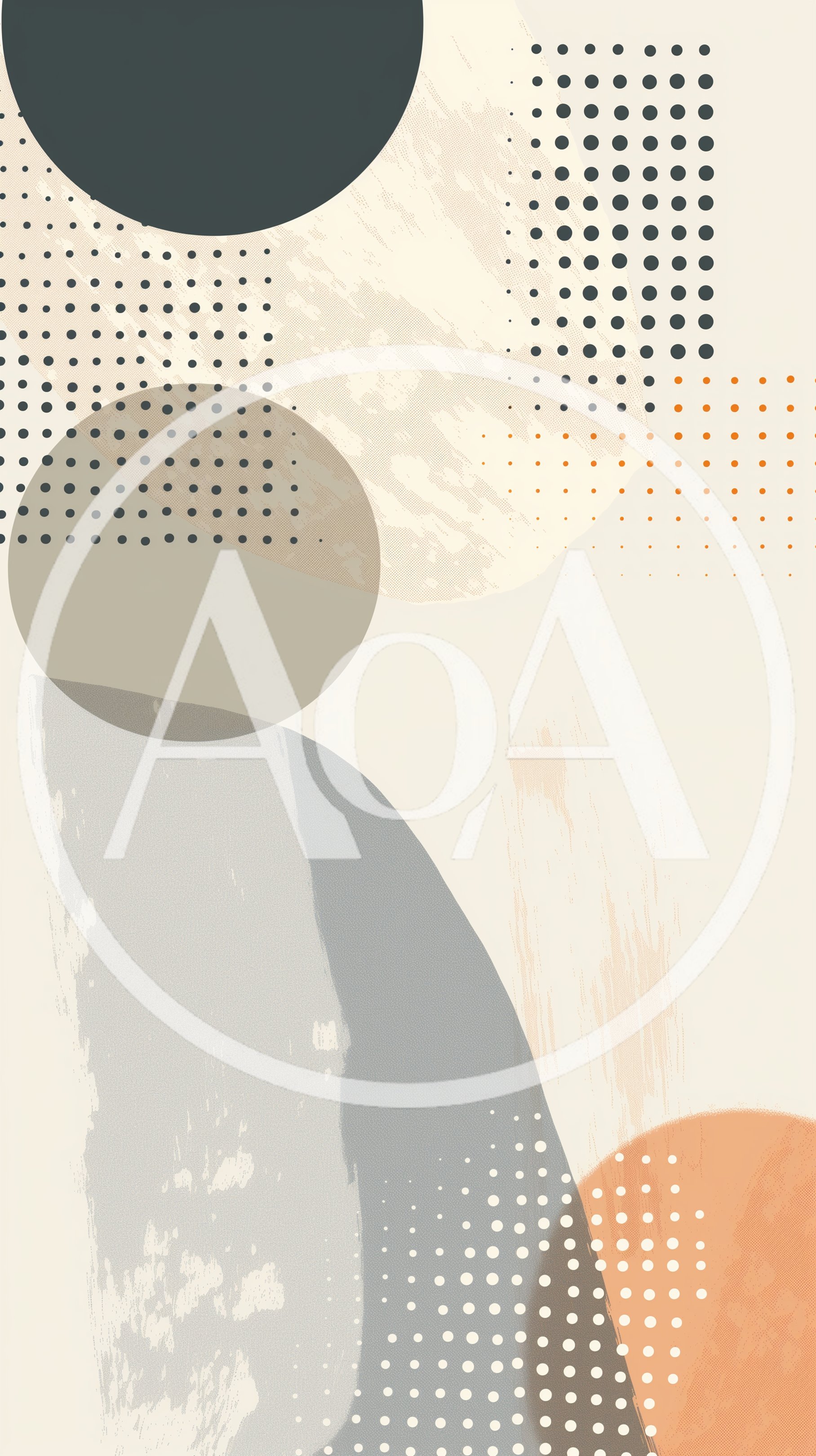 Abstract Geometric Composition With Soft Pastel Shapes