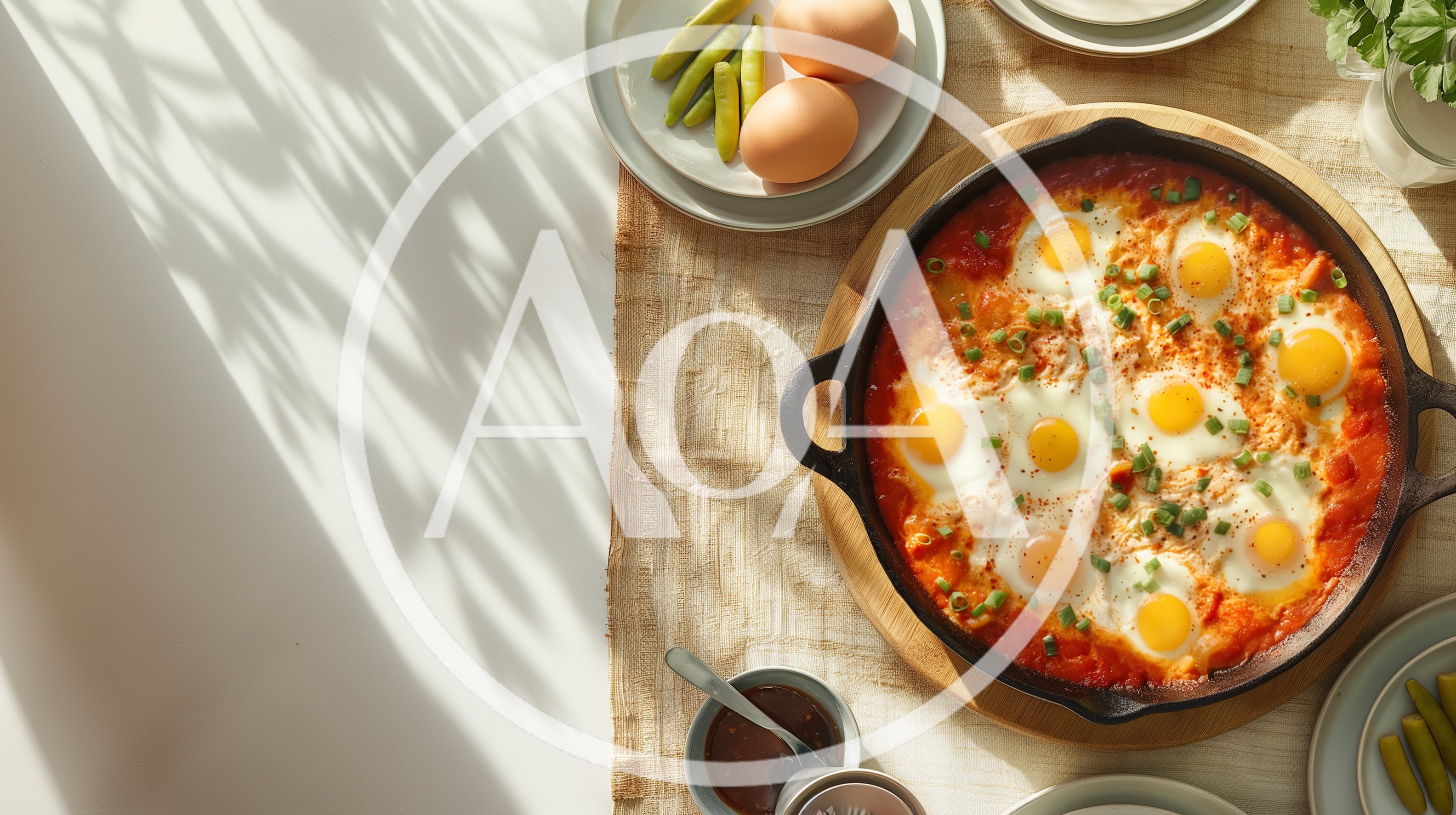 Shakshuka Served In A Cast Iron Skillet