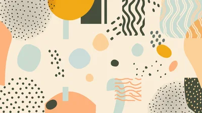 Abstract Memphis Style Geometric Pattern Background