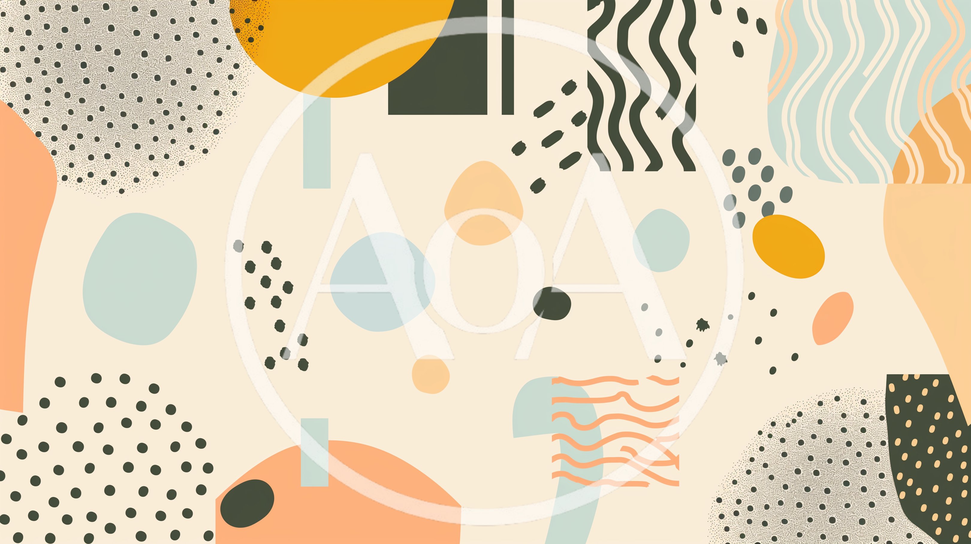 Abstract Memphis Style Geometric Pattern Background