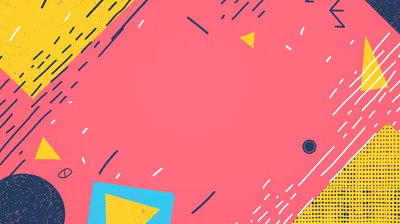 Abstract Memphis Style Geometric Background Design