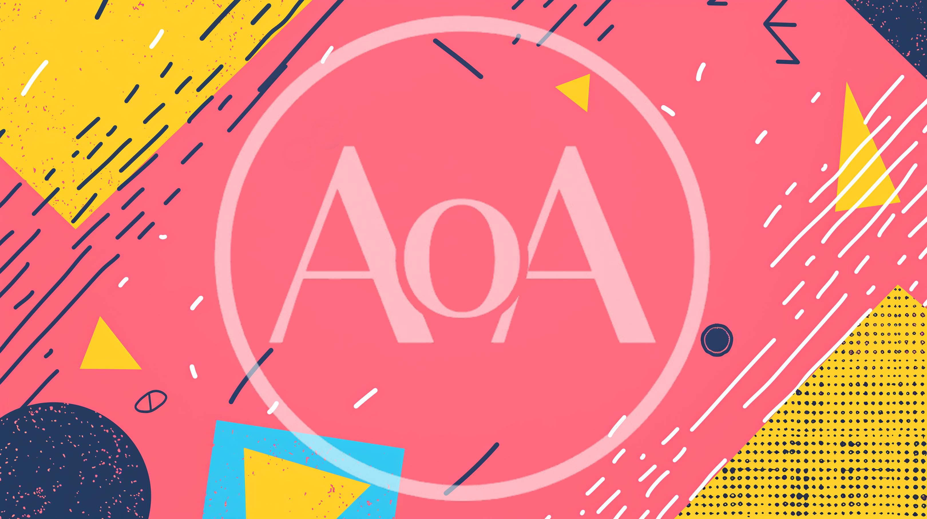 Abstract Memphis Style Geometric Background Design
