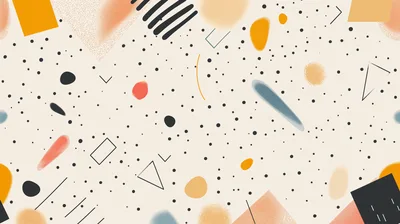 Abstract Memphis Style Geometric Pattern Background
