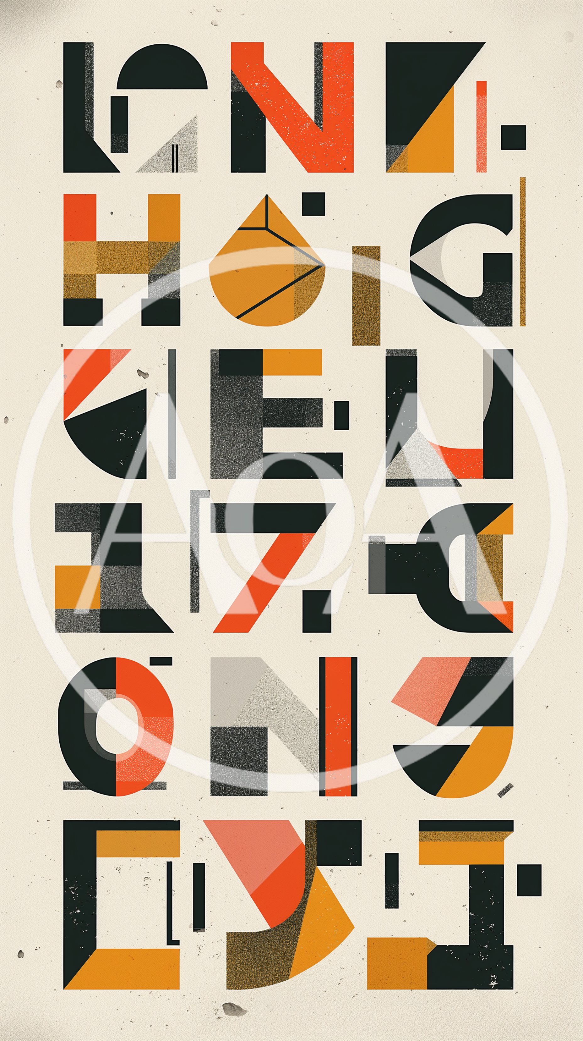 Abstract Geometric Typography Poster Design