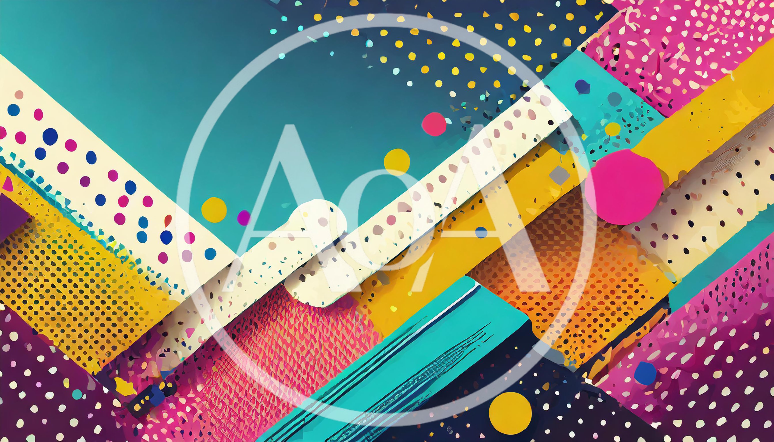 Abstract Memphis Style Geometric Pattern Background