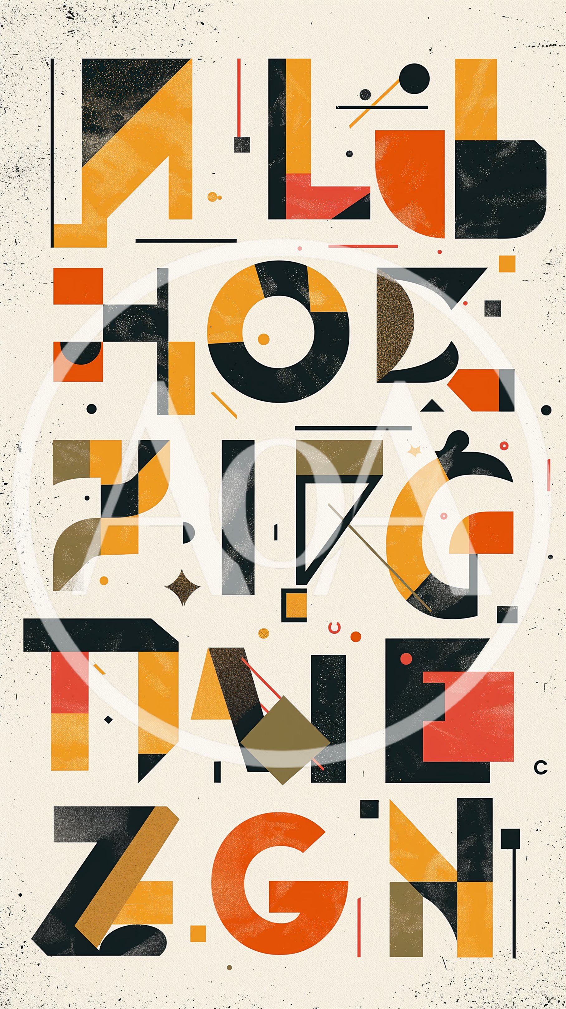 Abstract Geometric Typography Poster Design