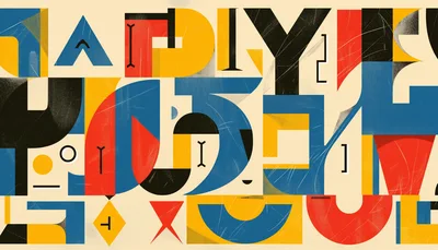 Abstract Geometric Bauhaus Style Graphic Design Pattern