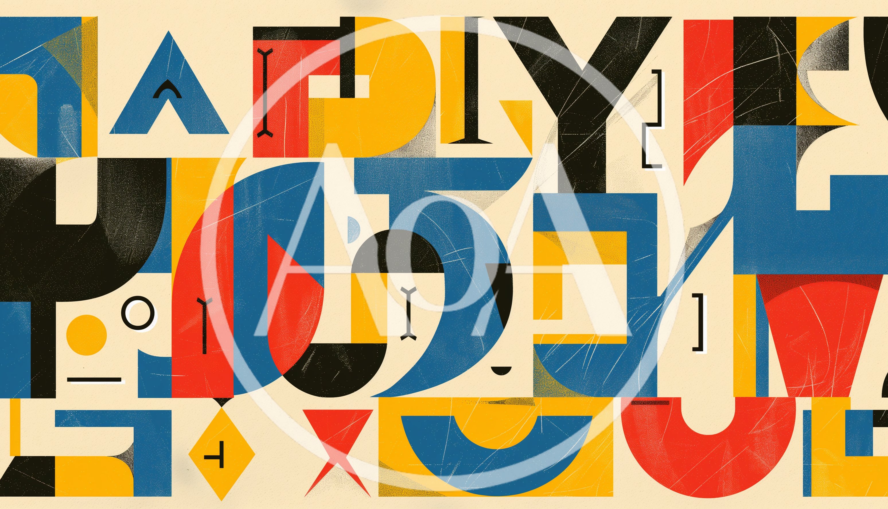 Abstract Geometric Bauhaus Style Graphic Design Pattern