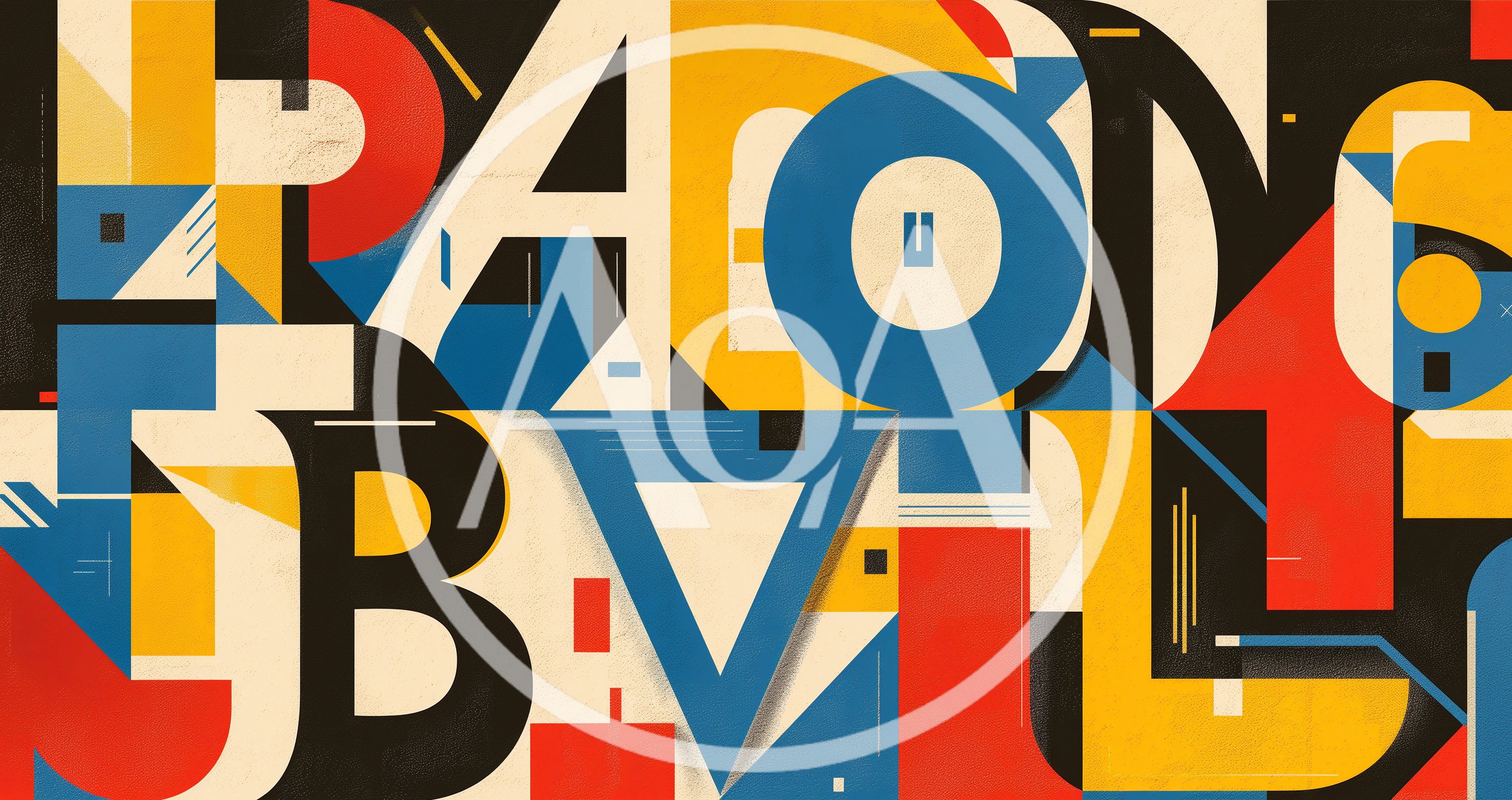 Abstract Bauhaus Style Geometric Typography Graphic Design