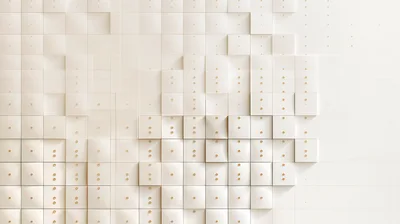 Abstract 3D Wall With Geometric Square Tiles