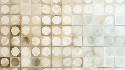 Abstract Grid Pattern With Circular Cutouts In Neutral Tones