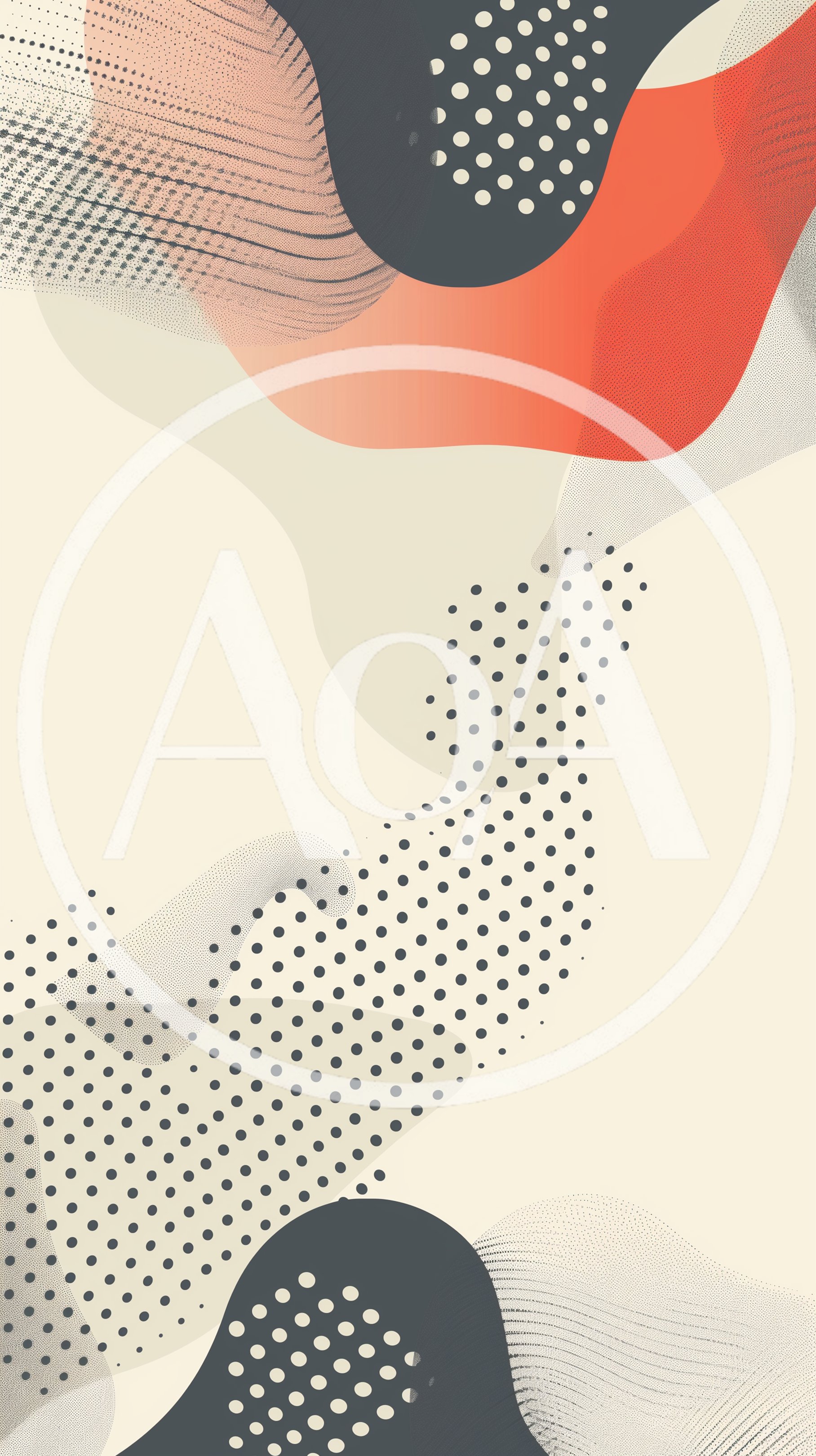 Abstract Geometric Background With Organic Shapes And Dots