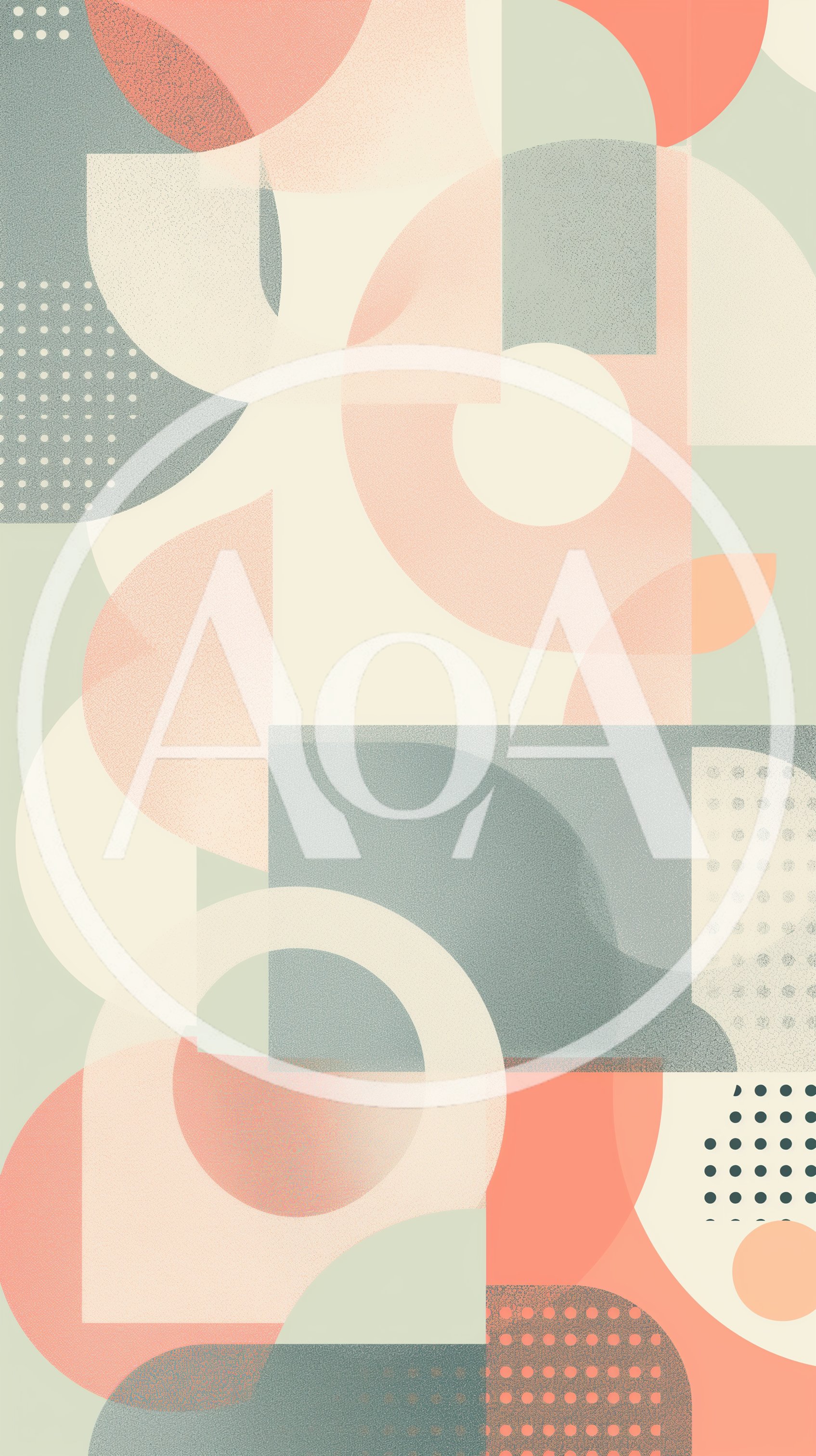 Abstract Geometric Pattern With Soft Pastel Shapes