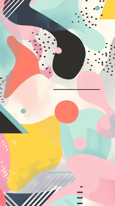 Abstract Memphis Style Graphic Design Background