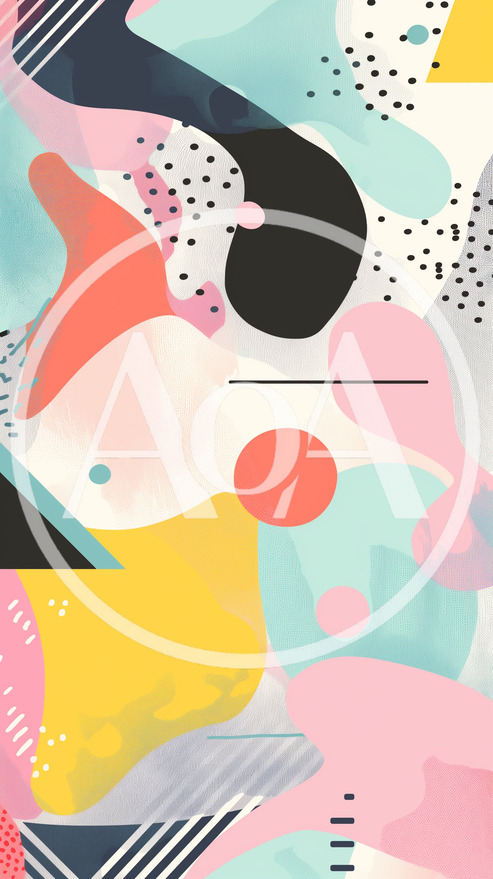 Abstract Memphis Style Graphic Design Background