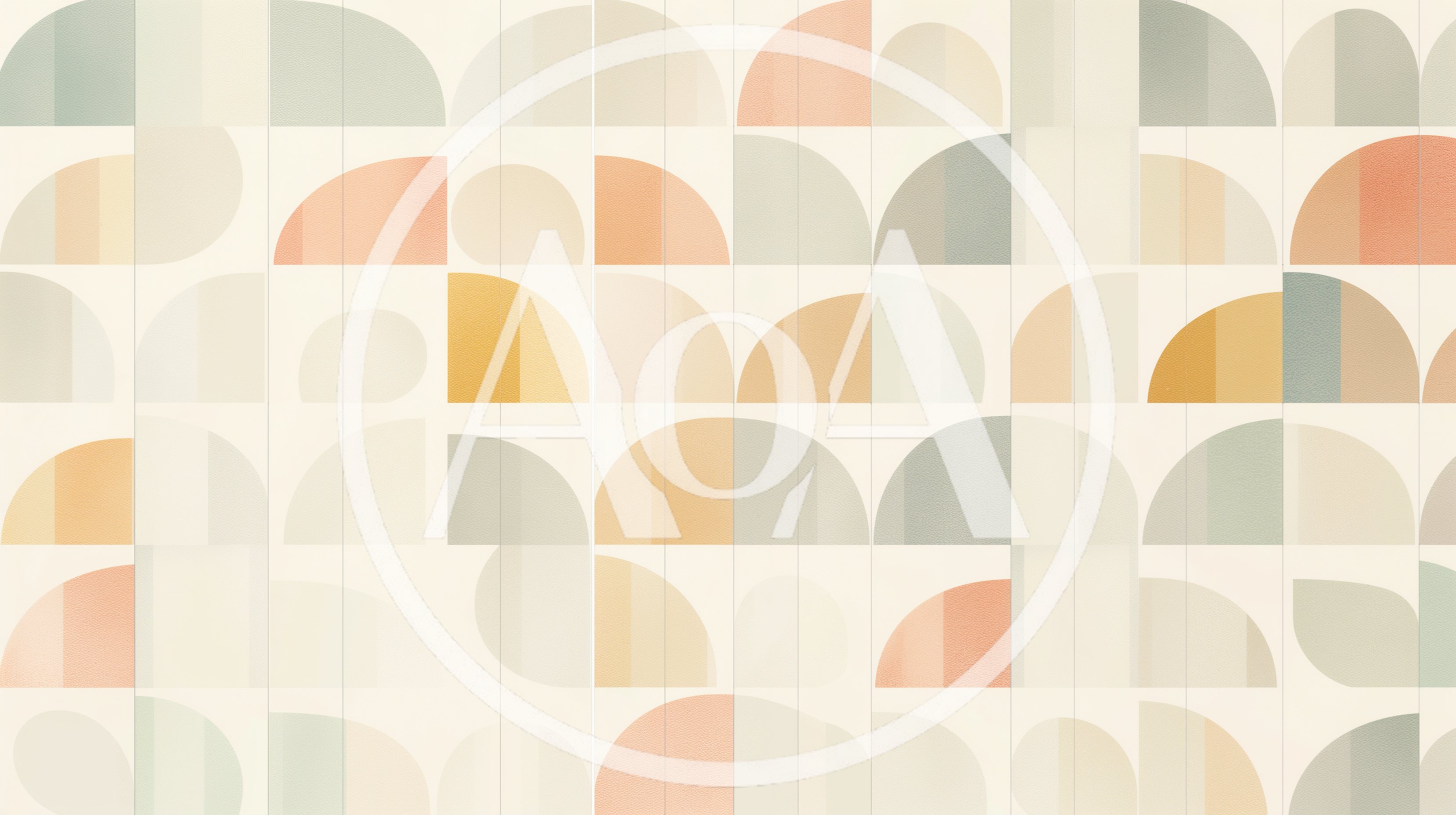 Abstract Geometric Pattern With Pastel Semicircles