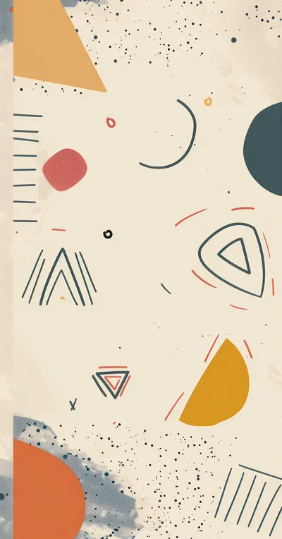 Abstract Geometric Pattern With Minimalist Shapes And Textures