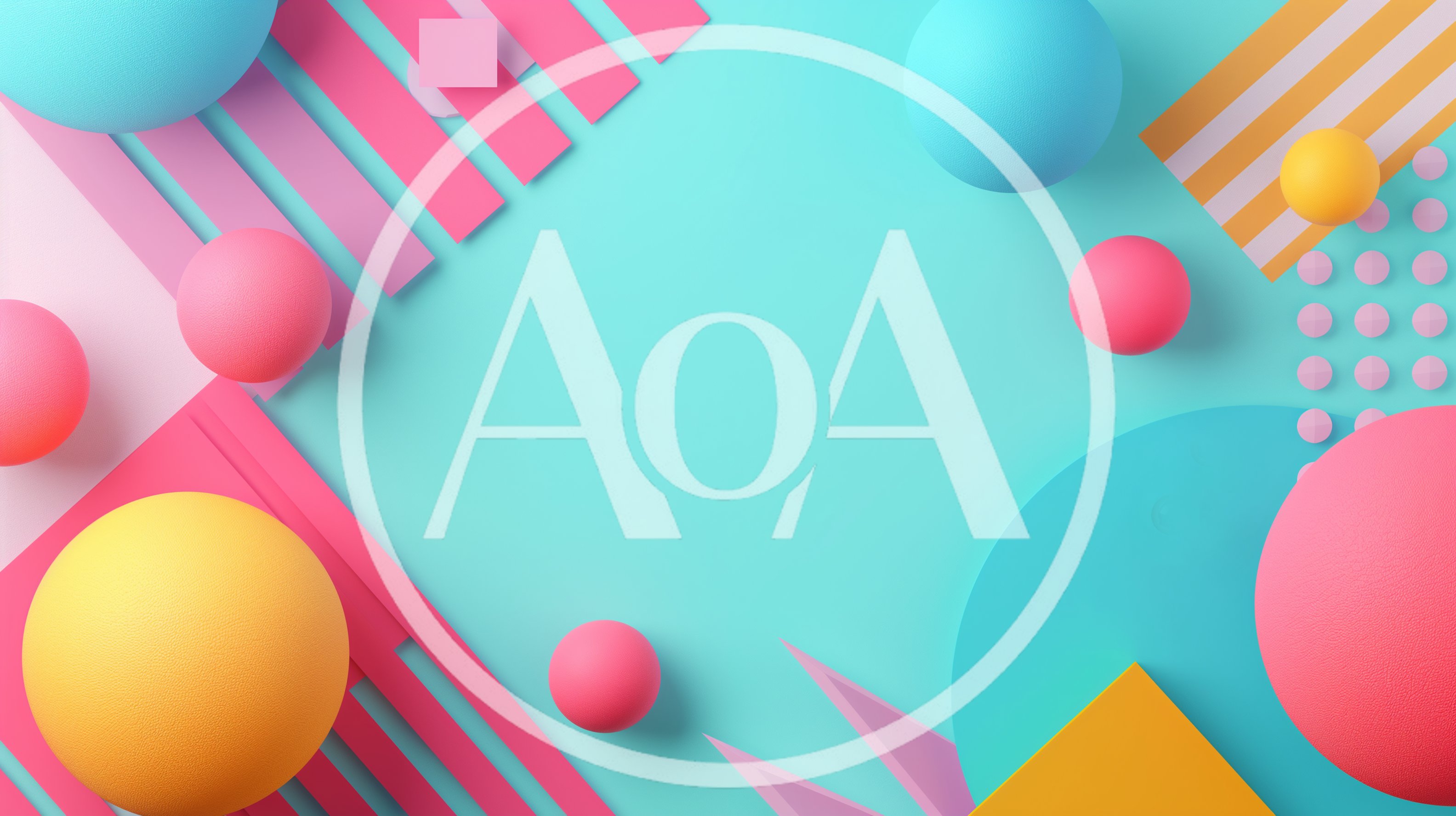 Abstract 3D Geometric Shapes Composition