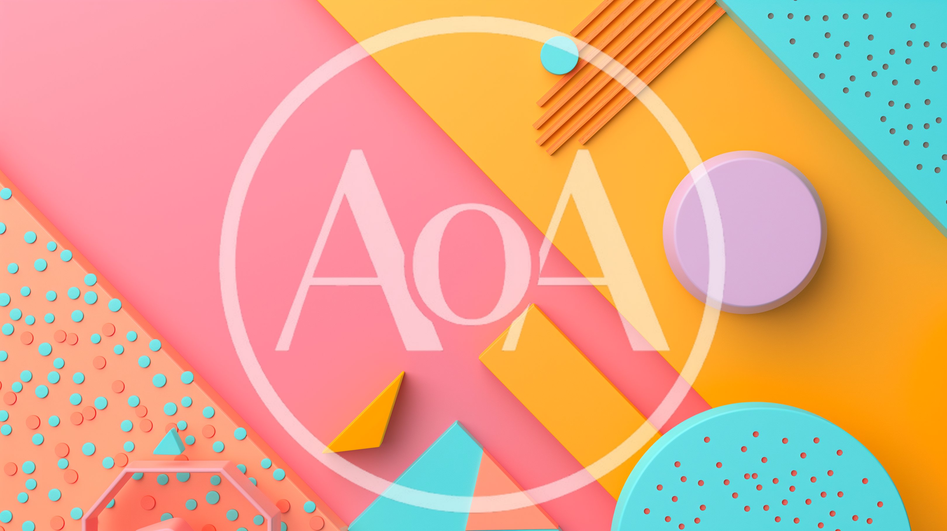 Abstract 3D Geometric Shapes Composition Background