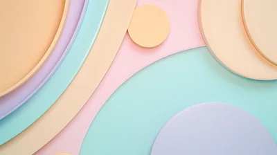 Abstract Pastel Geometric Shapes Background