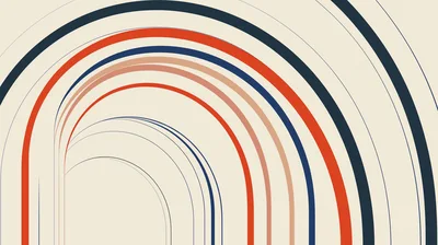Abstract Minimalist Arched Lines Graphic Background