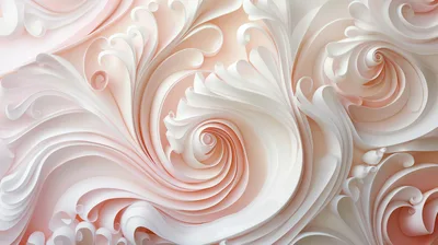Abstract Paper Quilling Swirls In Soft Pastel Tones