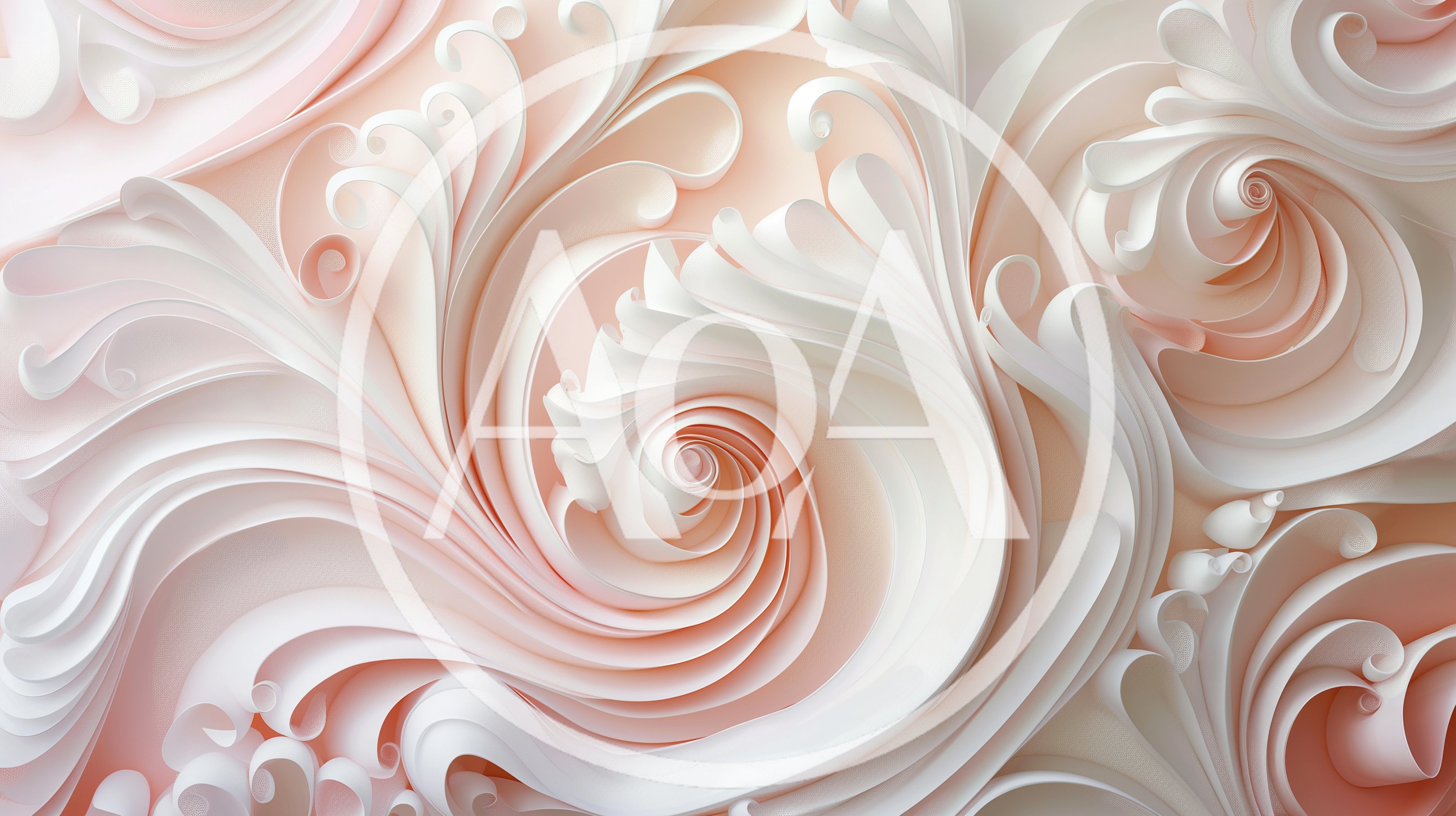 Abstract Paper Quilling Swirls In Soft Pastel Tones