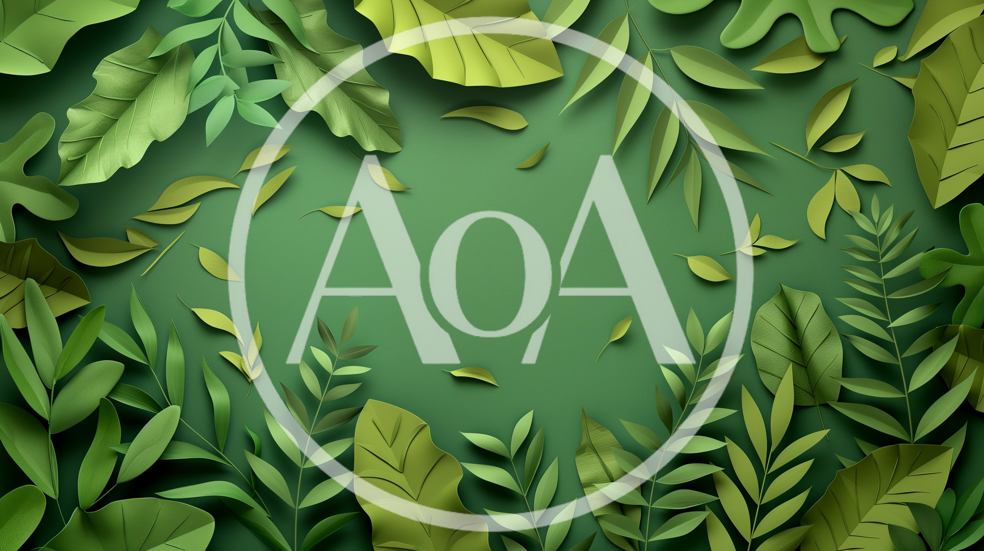 Paper Cutout Tropical Leaves Green Background