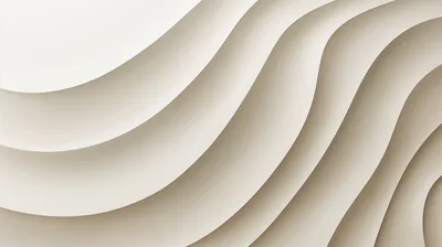 Abstract Minimalist Background With Soft Wavy Paper Layers