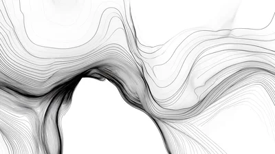 Abstract Flowing Lines With Topographic Contour Patterns