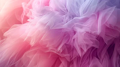 Abstract Background Of Soft Pink And Purple Tulle Fabric